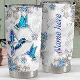 Personalized Hummingbird Tumbler Jewelry Drawing For Animal Lover